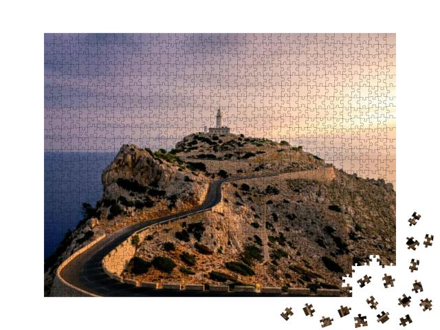 Lighthouse At Cape Formentor in the Coast of North Mallor... Jigsaw Puzzle with 1000 pieces