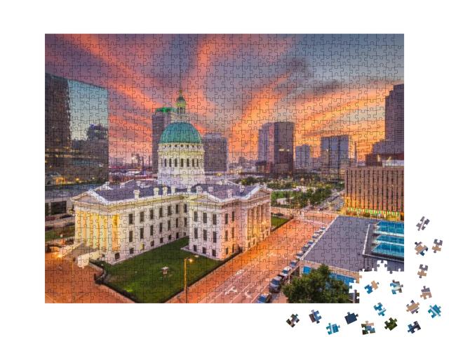 St. Louis, Missouri, USA Downtown Cityscape with the Old C... Jigsaw Puzzle with 1000 pieces