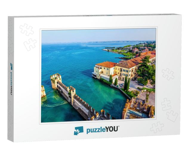 View of the Italian Town of Sirmione & Lake Garda from th... Jigsaw Puzzle