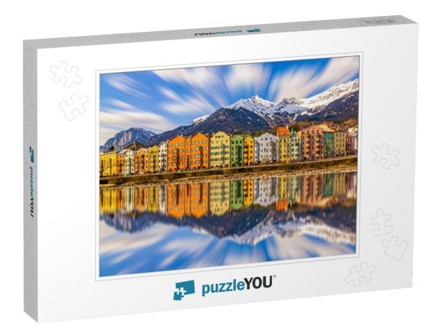 Innsbruck, Austria Town with Colorful Houses... Jigsaw Puzzle