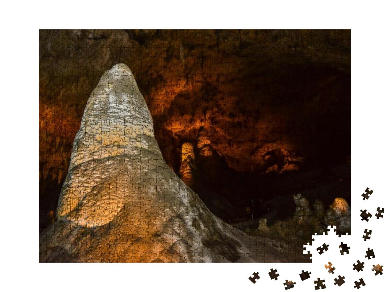 Calcite Inlets, Stalactites & Stalagmites in Large Underg... Jigsaw Puzzle with 1000 pieces