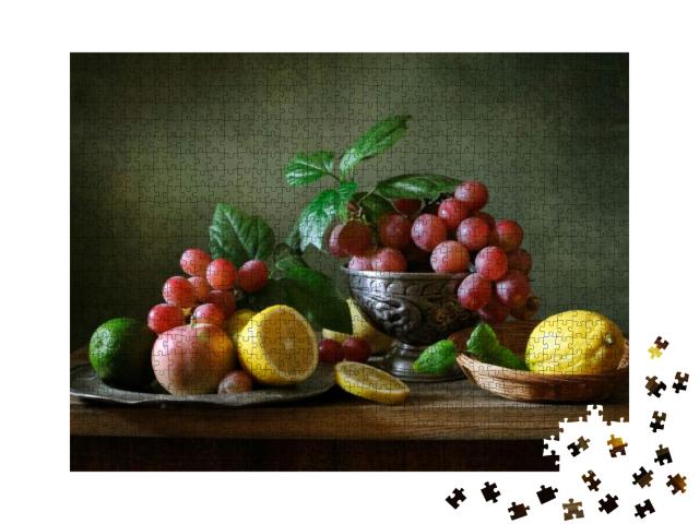 Still Life with Fruit... Jigsaw Puzzle with 1000 pieces