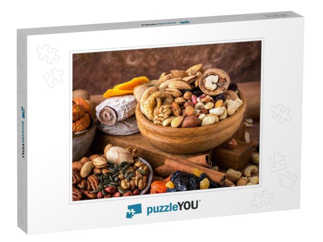 Composition from Mix of Dried Fruits & Nuts - Symbols of... Jigsaw Puzzle