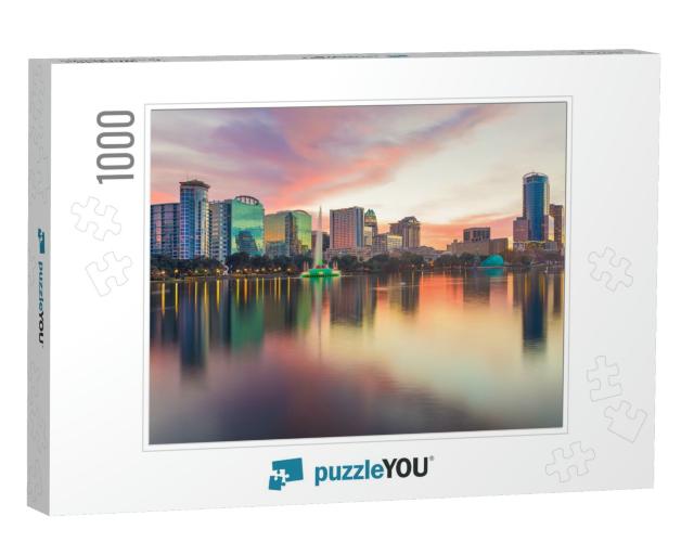 Orlando, Florida, USA Downtown City Skyline from Eola Park... Jigsaw Puzzle with 1000 pieces