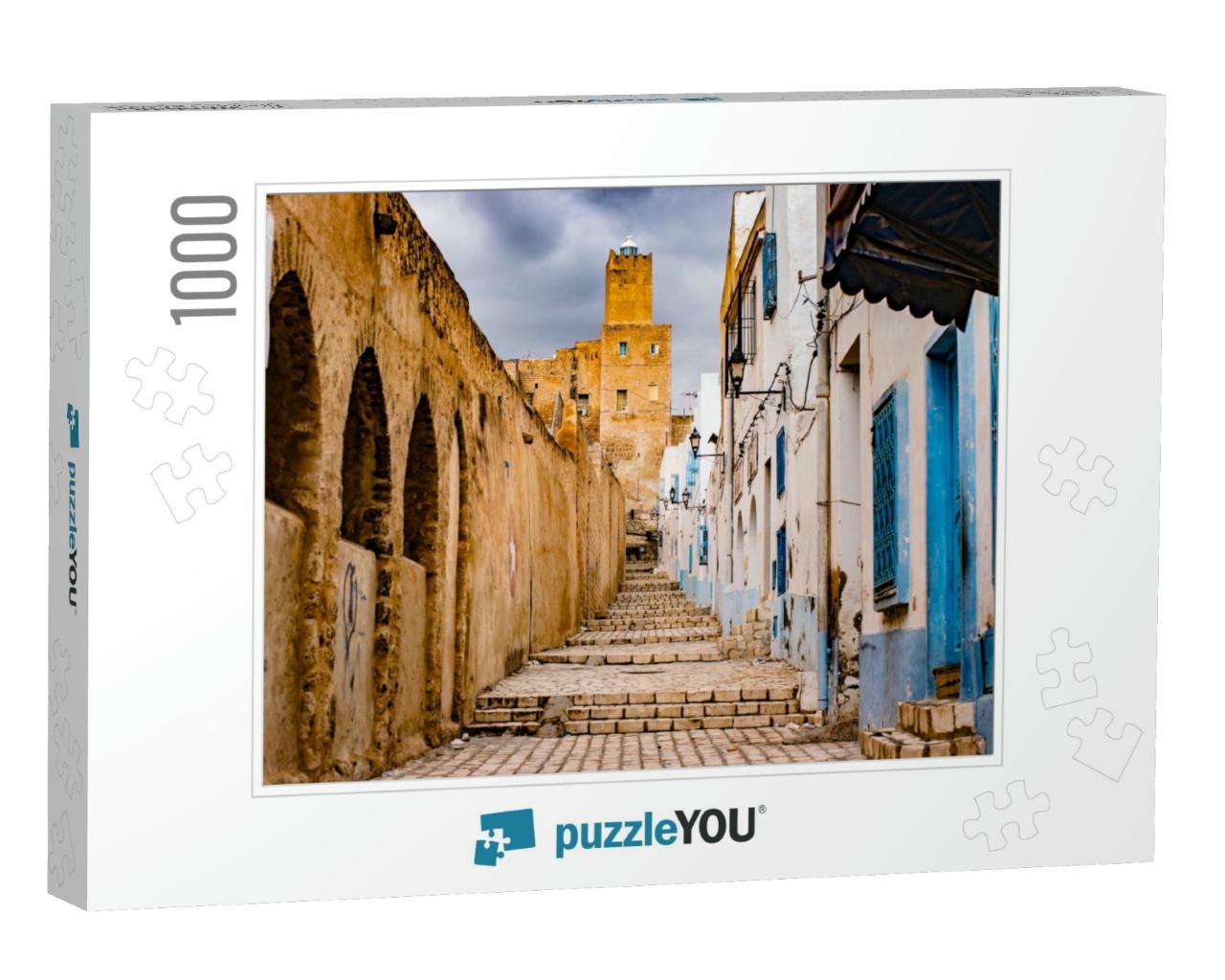 A Street in Medina in Sousse, Tunisia. Magical Space of M... Jigsaw Puzzle with 1000 pieces