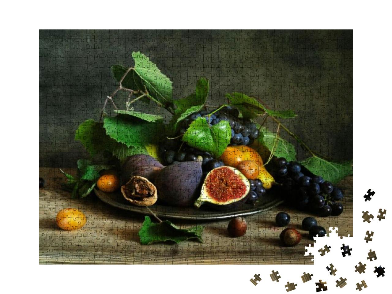 Still Life with Figs... Jigsaw Puzzle with 1000 pieces
