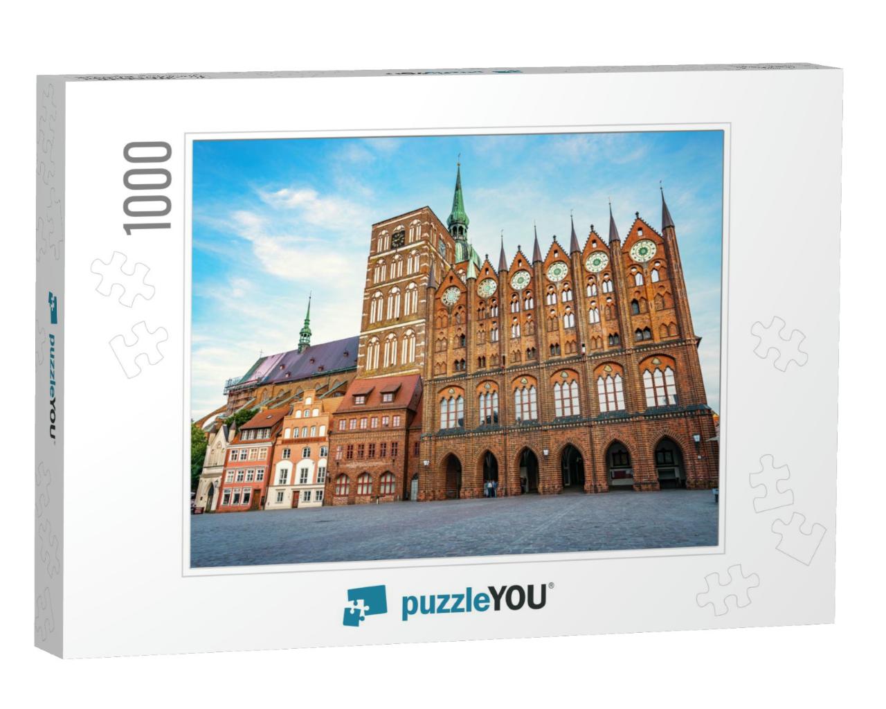 Scenic Panoramic View of Famous Hanseatic City of Stralsu... Jigsaw Puzzle with 1000 pieces