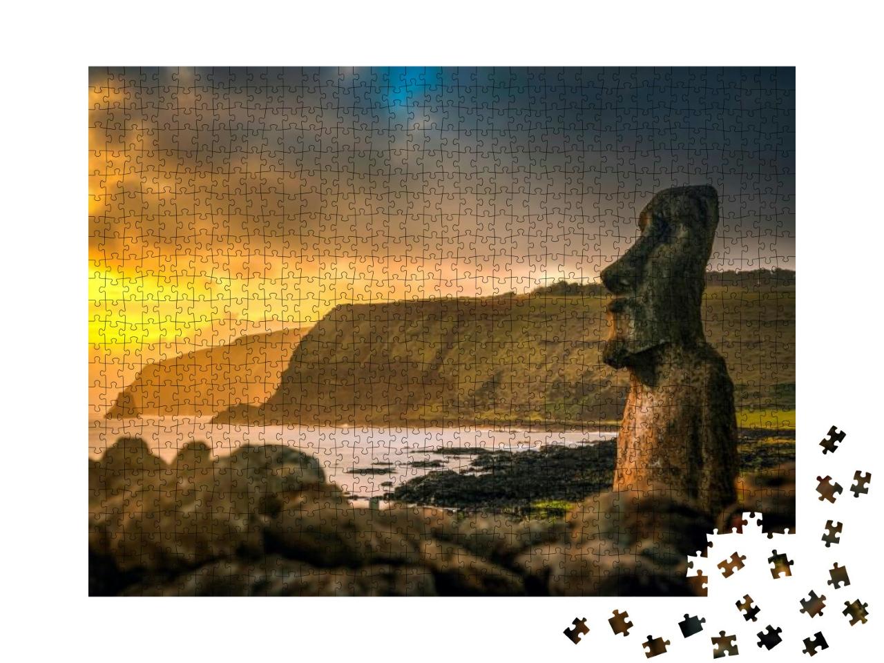 Moai on Easter Island... Jigsaw Puzzle with 1000 pieces