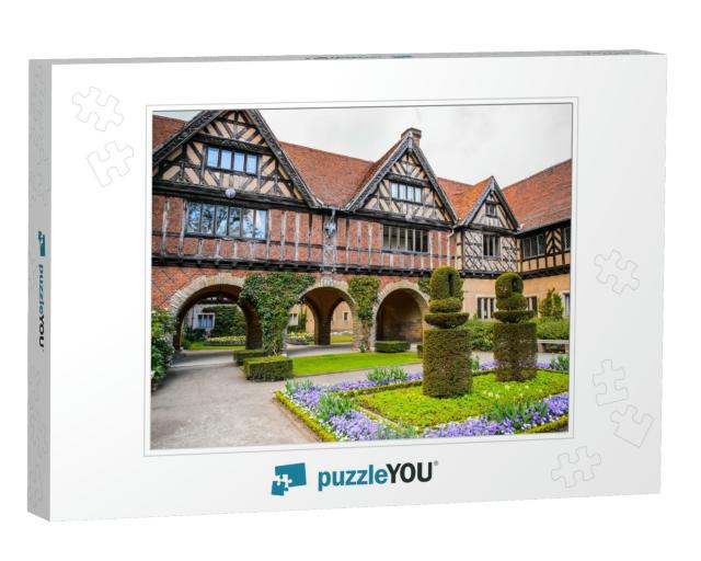 Courtyard of the Cecilienhof Palace, a Palace in Potsdam... Jigsaw Puzzle