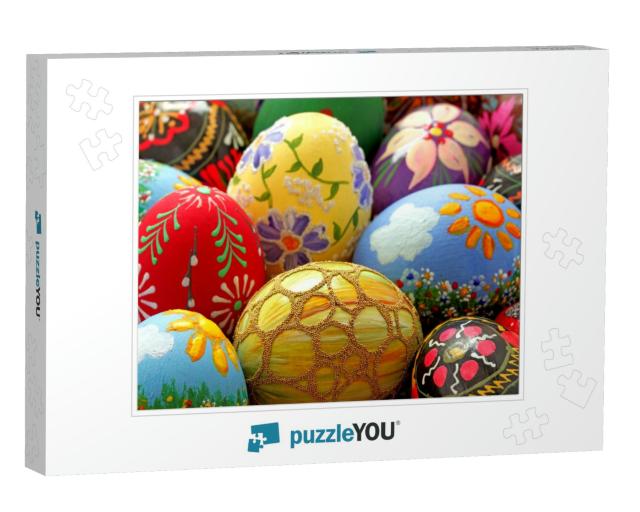 Easter Egg, Hand Painted Beautiful & Colorful... Jigsaw Puzzle