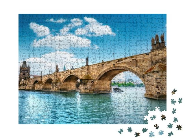 Charles Bridge, Prague, Czech Republic... Jigsaw Puzzle with 1000 pieces