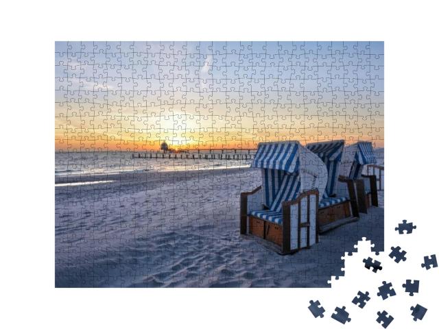 Beach of the Baltic Sea Resort Zingst... Jigsaw Puzzle with 500 pieces