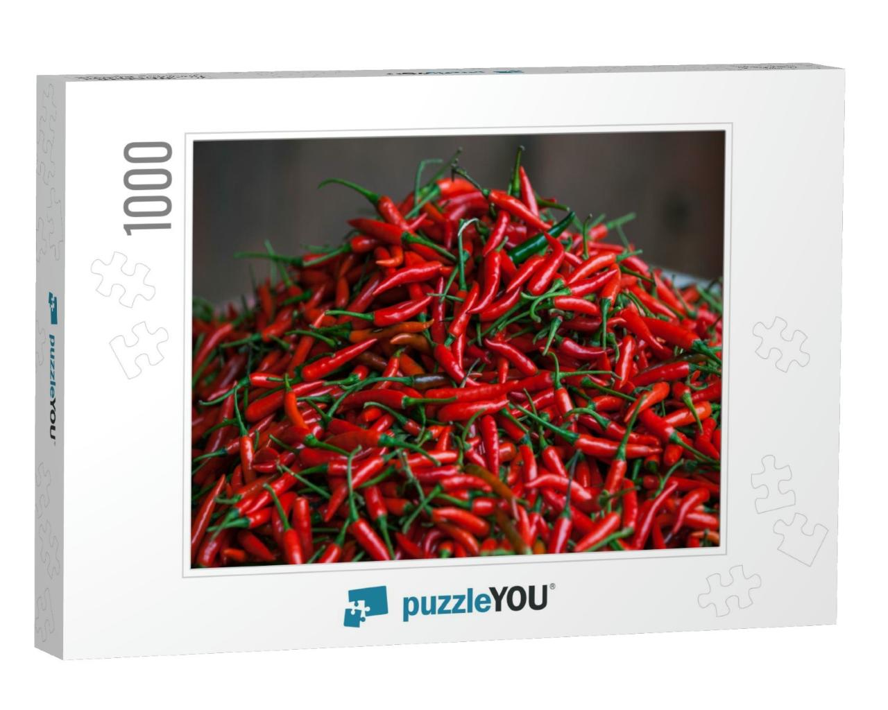Red Chili Pepper At a Street Market, Vietnam... Jigsaw Puzzle with 1000 pieces