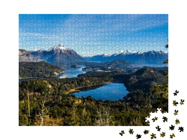 View on the Lake Nahuel Huapi Near Bariloche, Argentina... Jigsaw Puzzle with 1000 pieces