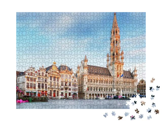 Grand Place in Brussels, Belgium... Jigsaw Puzzle with 1000 pieces