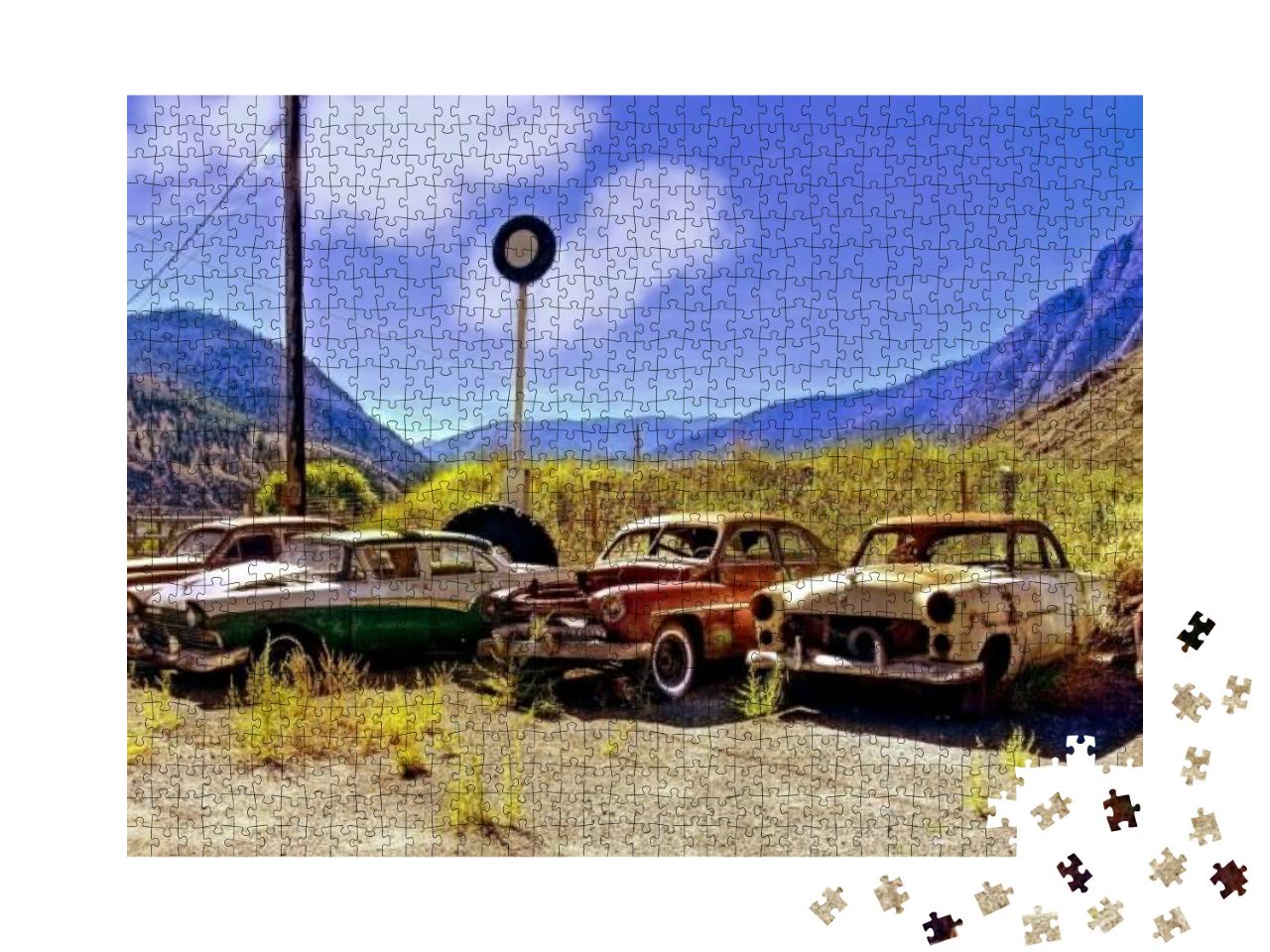 Old Rusty Vintage Cars... Jigsaw Puzzle with 1000 pieces