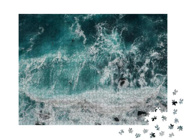 Aerial View of Sea. High Resolution Satellite Image of Ca... Jigsaw Puzzle with 1000 pieces
