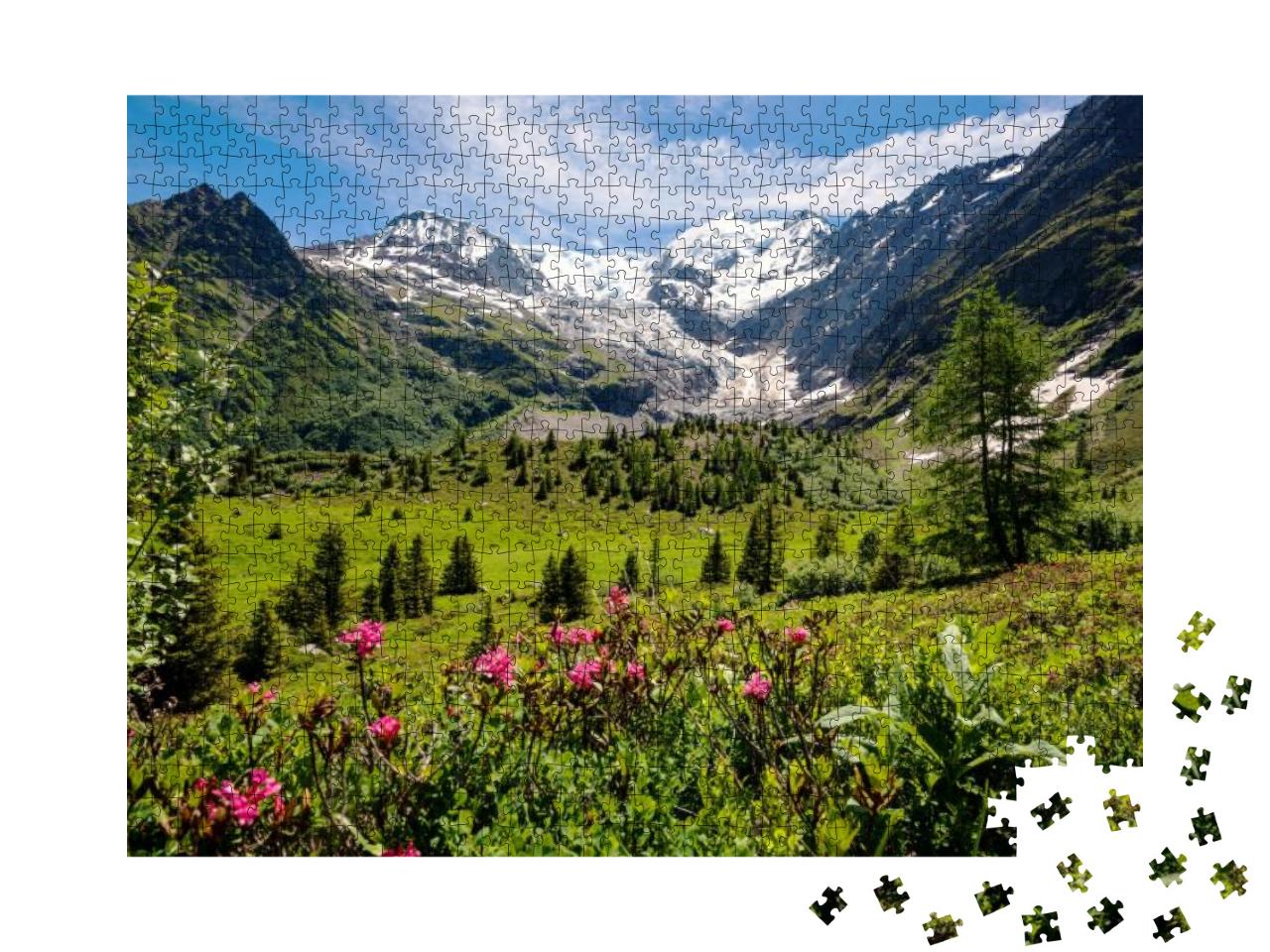 Amazing Panorama of French Alps, Part of Famous Trek - To... Jigsaw Puzzle with 1000 pieces