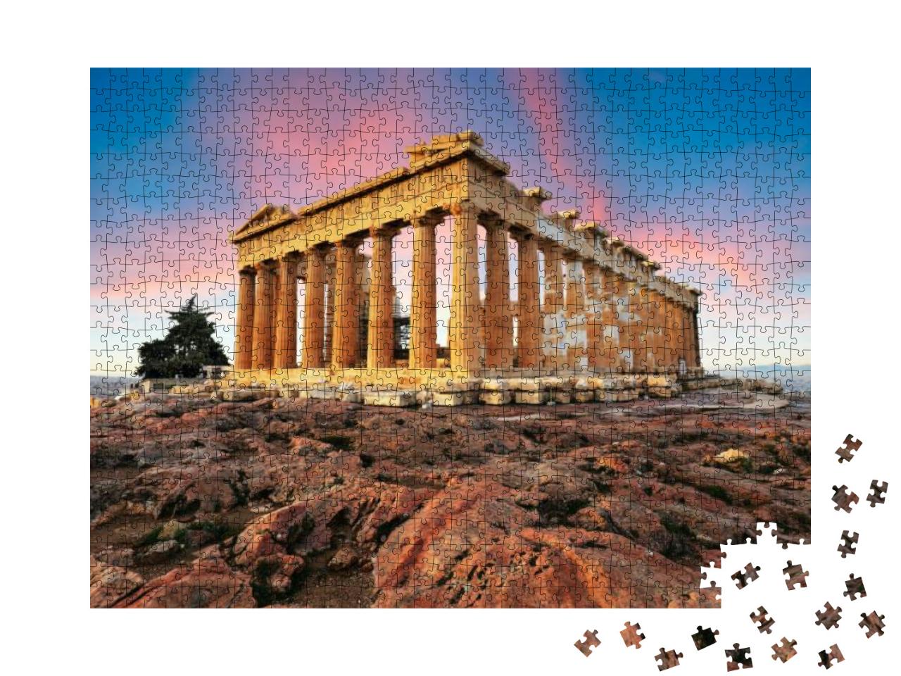 Parthenon on Acropolis, Athens, Greece. Nobody... Jigsaw Puzzle with 1000 pieces