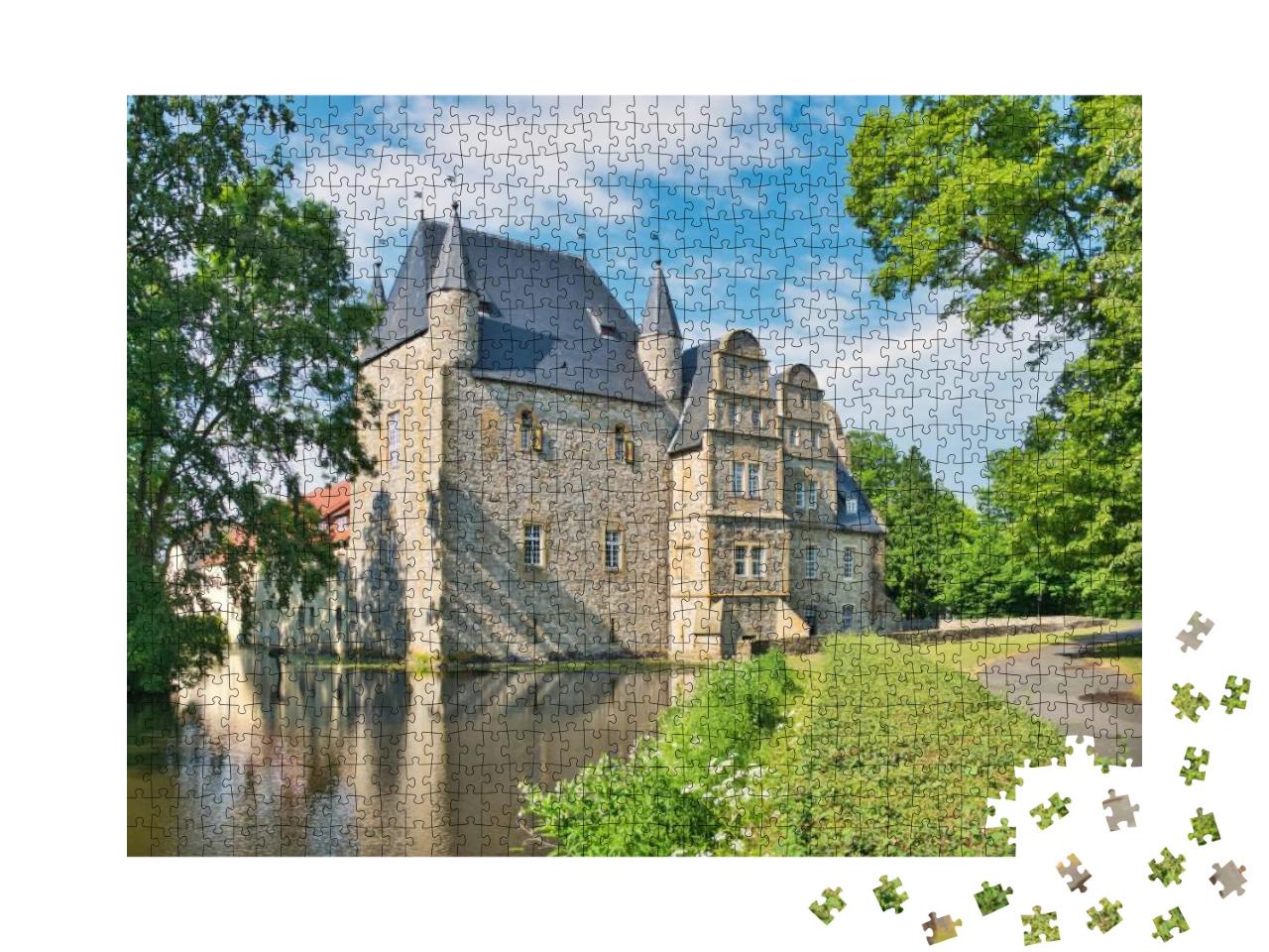 Water Castle Schelenburg At Schledehausen, Bissendorf Nea... Jigsaw Puzzle with 1000 pieces