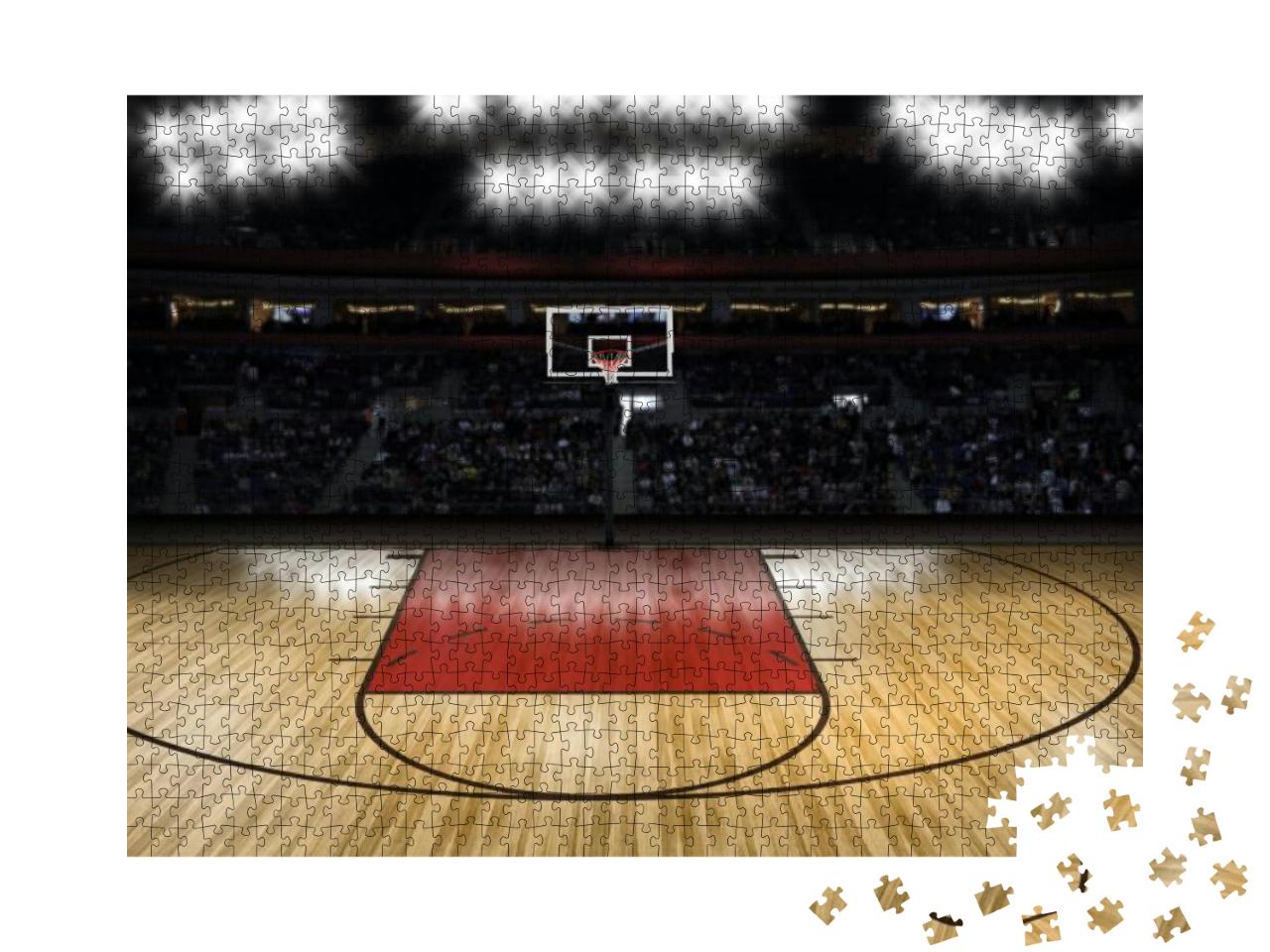 Empty Basketball Court... Jigsaw Puzzle with 1000 pieces