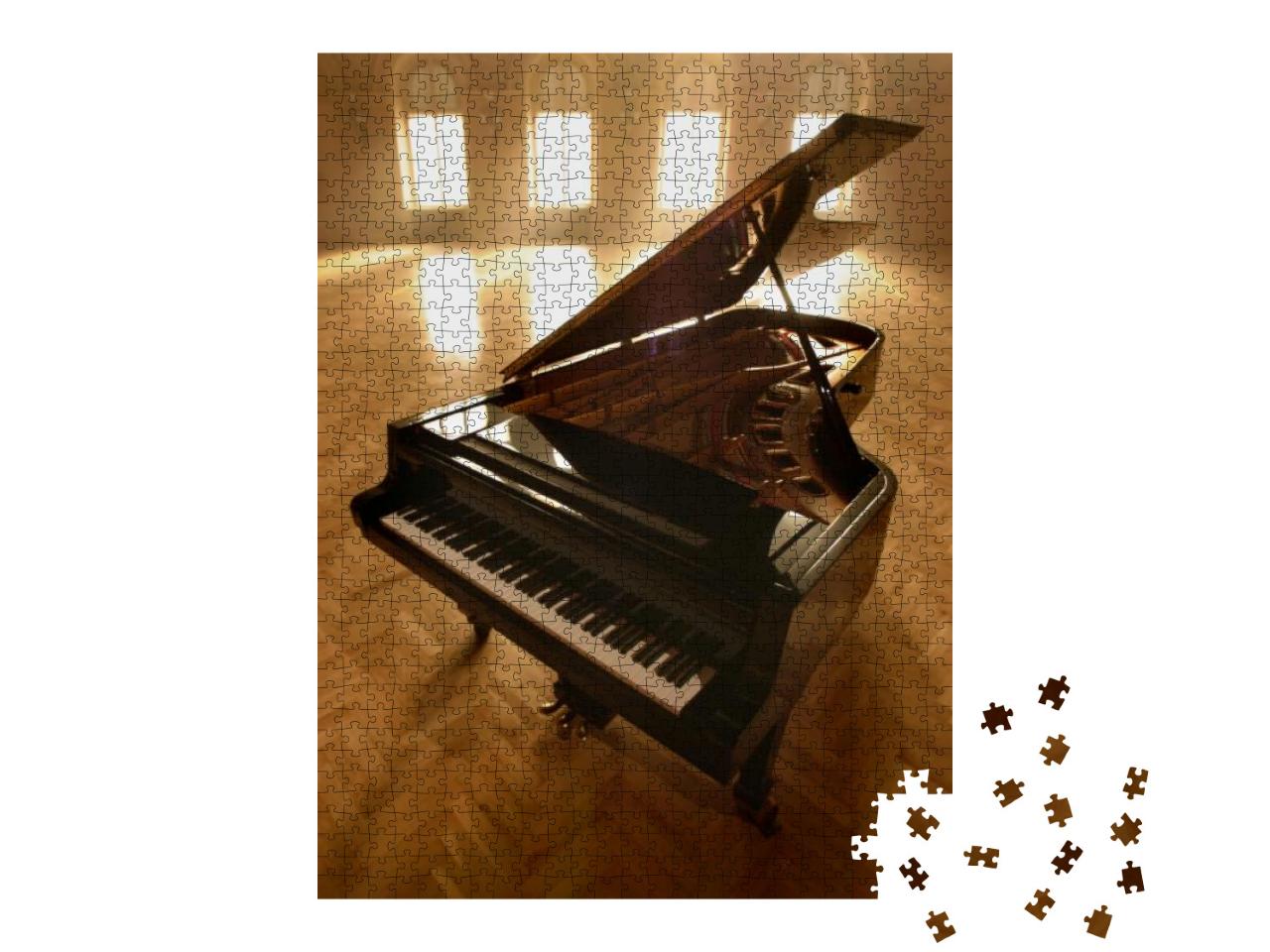 Grand Piano in Concert Hall... Jigsaw Puzzle with 1000 pieces