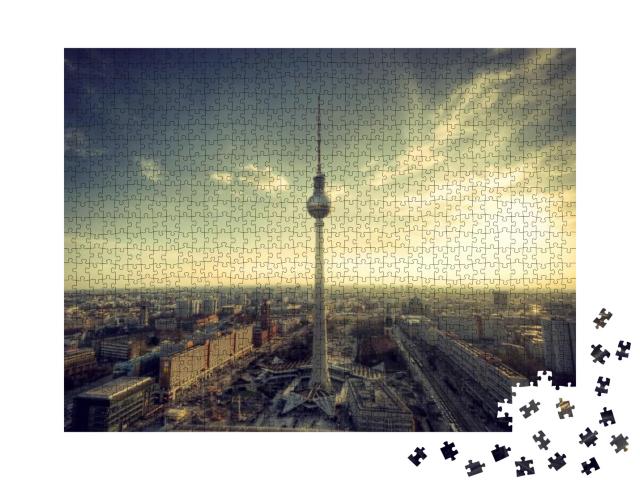 Panoramic View Over Berlin At Evening from the Roof of th... Jigsaw Puzzle with 1000 pieces