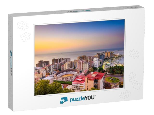 Malaga, Spain Dawn Skyline Towards the Mediterranean Sea... Jigsaw Puzzle