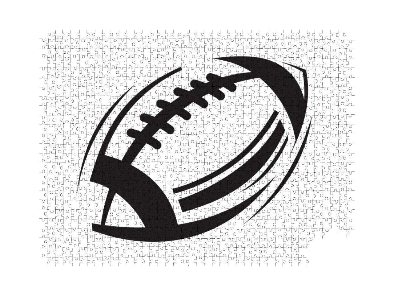 vector black Football icons on white background Jigsaw Puzzle with 1000 pieces