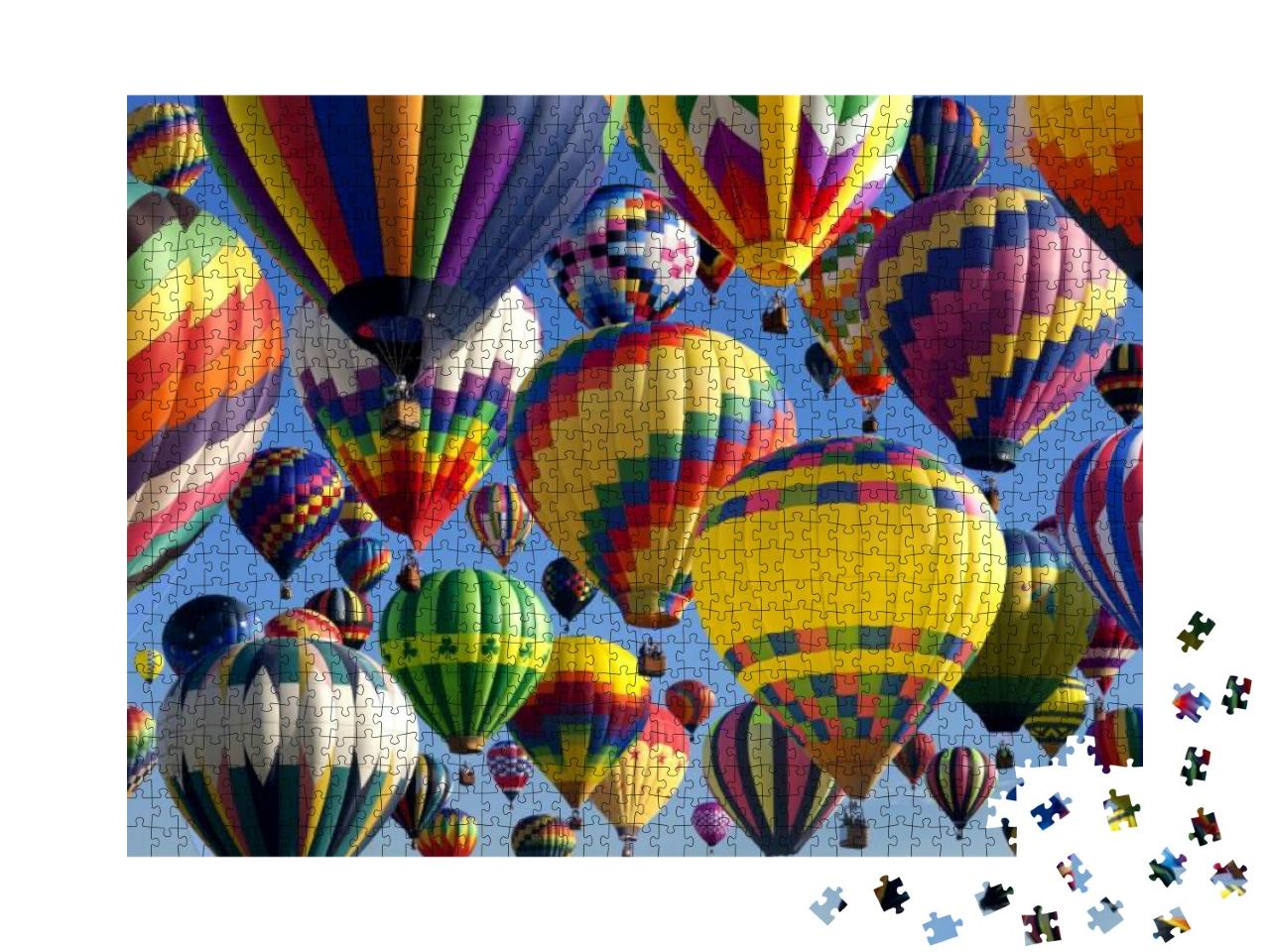 Composite of Hot Air Balloons At the New Jersey Balloonin... Jigsaw Puzzle with 1000 pieces