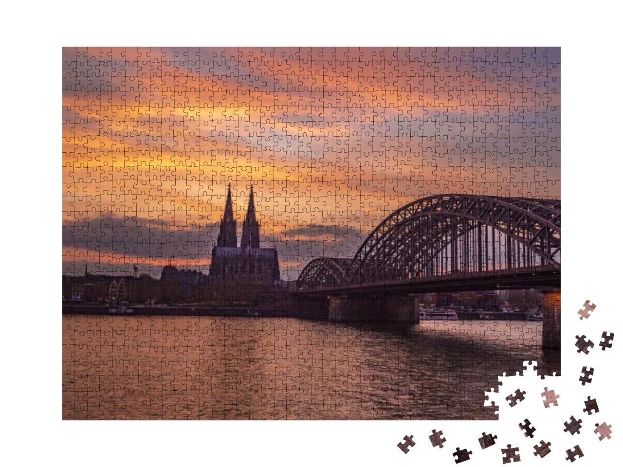Koln. Germany - March, 26, 2019majestic Evening View of t... Jigsaw Puzzle with 1000 pieces
