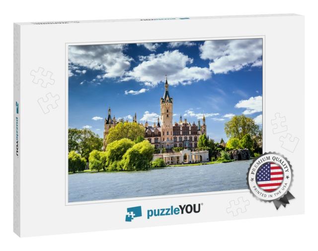 Schwerin Castle Looking Like a Fairy Tale Castle Surround... Jigsaw Puzzle