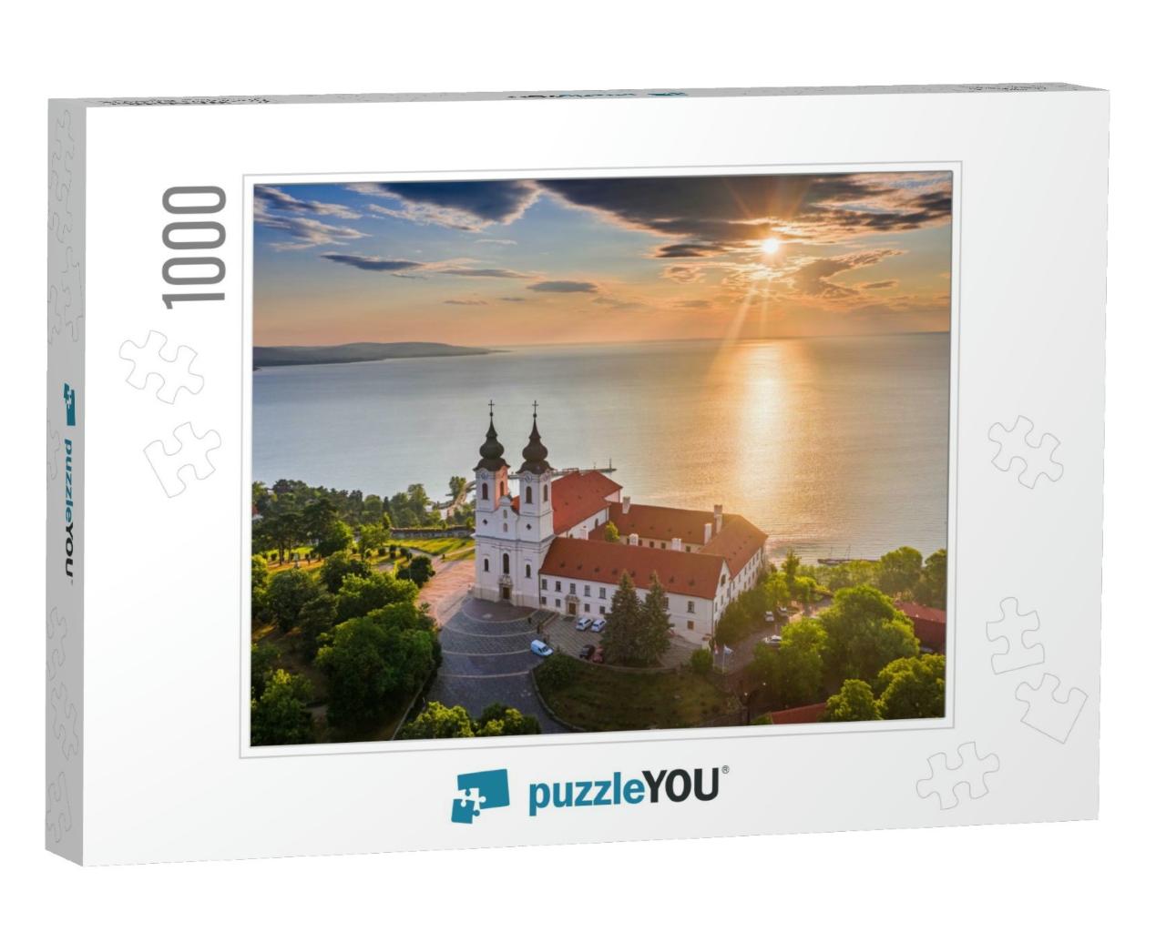 Tihany, Hungary - Aerial Skyline View of the Famous Bened... Jigsaw Puzzle with 1000 pieces