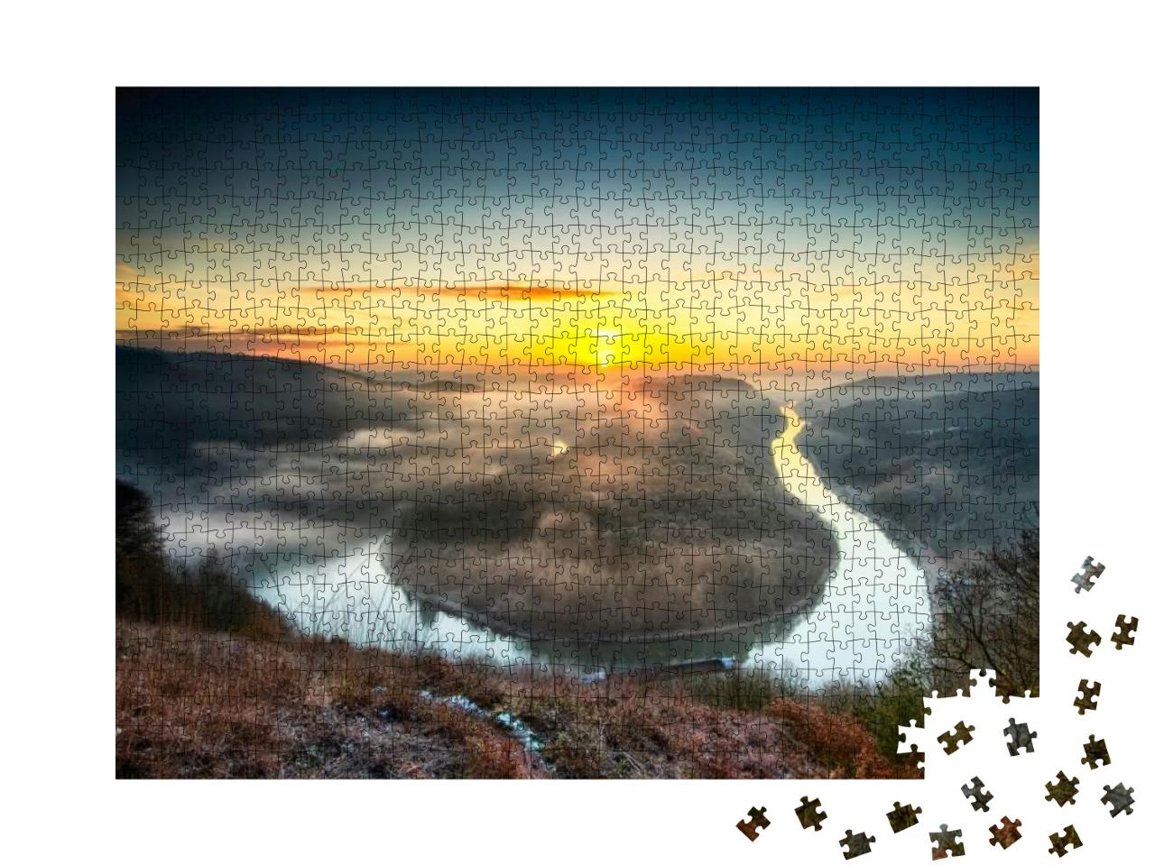 River U Turn Saarschleife... Jigsaw Puzzle with 1000 pieces