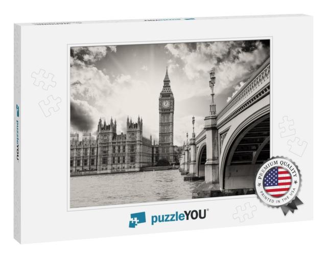 Landscape of Big Ben & Palace of Westminster with Bridge... Jigsaw Puzzle