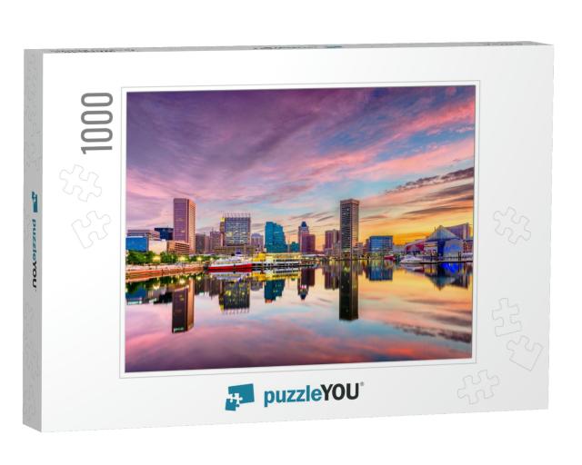 Baltimore, Maryland, USA Skyline on the Inner Harbor At Du... Jigsaw Puzzle with 1000 pieces