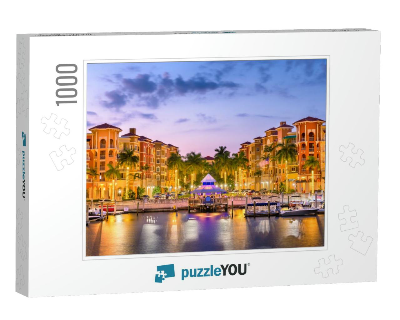 Naples, Florida, USA Downtown Skyline At Dusk... Jigsaw Puzzle with 1000 pieces