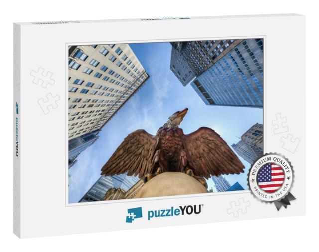Eagle Statue Perched Over Grand Central Terminal, New Yor... Jigsaw Puzzle