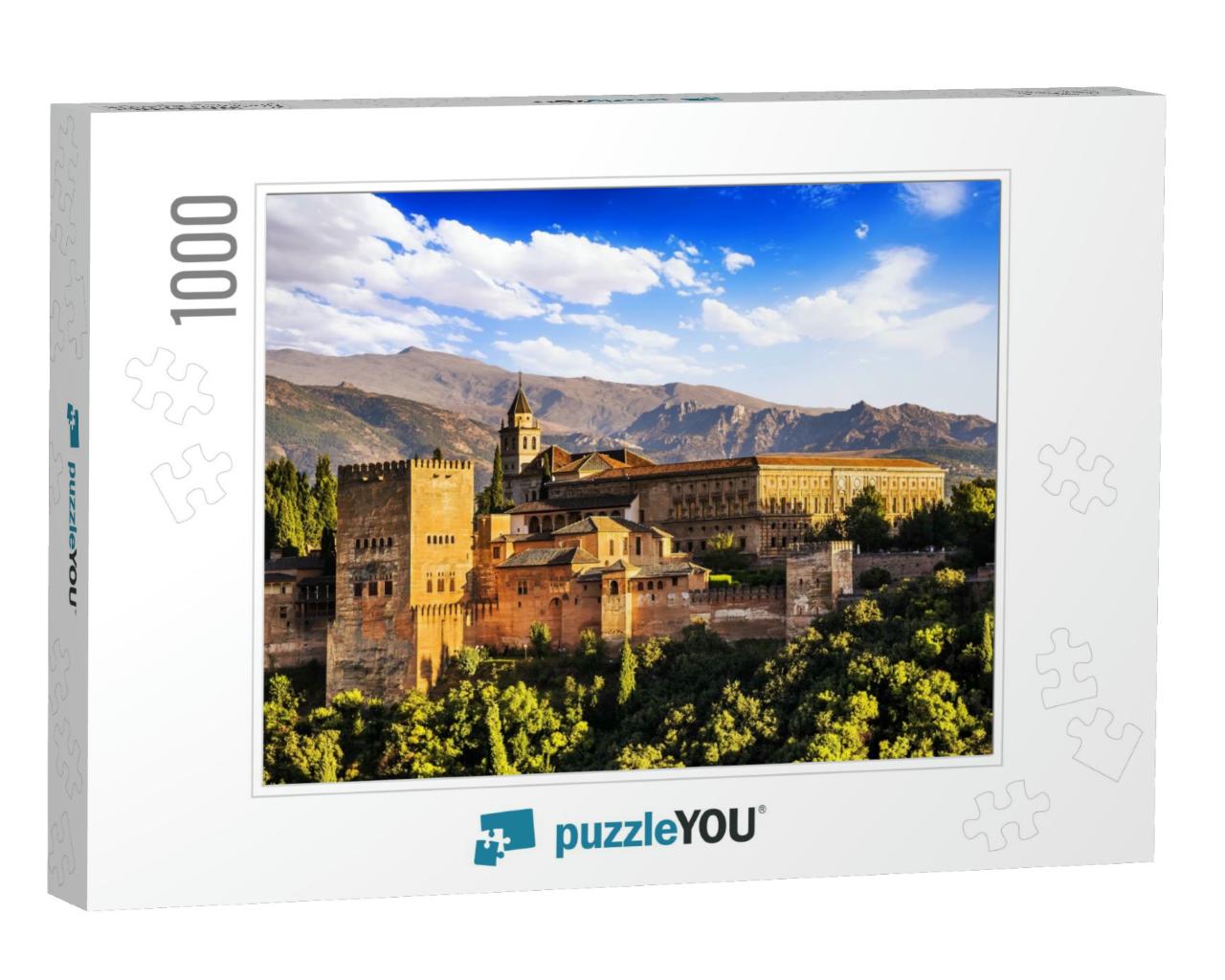 Ancient Arabic Fortress of Alhambra, Granada, Spain... Jigsaw Puzzle with 1000 pieces