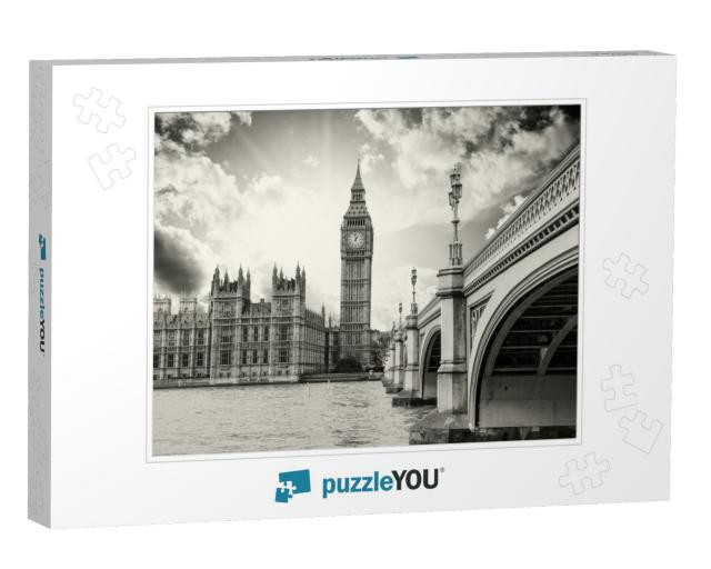 Landscape of Big Ben & Palace of Westminster with Bridge... Jigsaw Puzzle