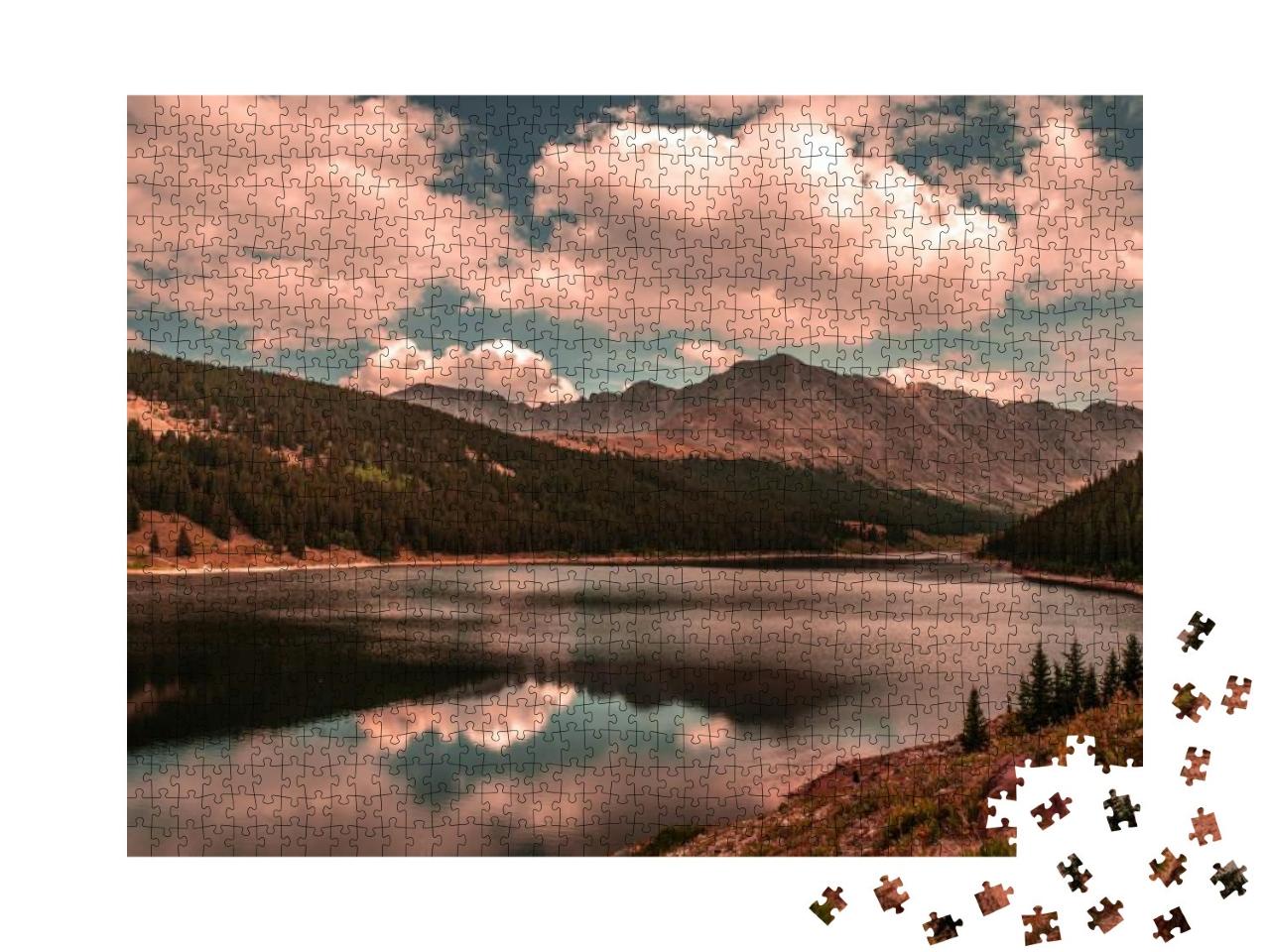 Colorful Sky in the Rocky Mountains... Jigsaw Puzzle with 1000 pieces