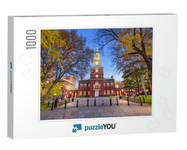 Independence Hall During Autumn Season in Philadelphia, P... Jigsaw Puzzle with 1000 pieces