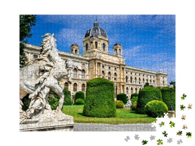 Vienna, Austria. Beautiful View of Famous Naturhistorisch... Jigsaw Puzzle with 1000 pieces