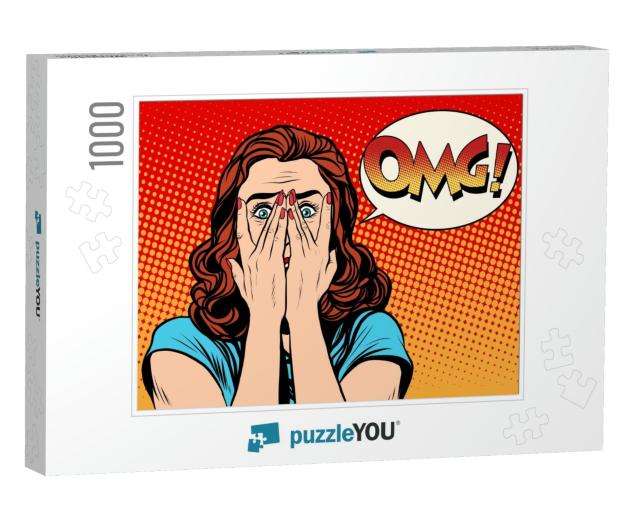 Surprised Omg Shocked Woman... Jigsaw Puzzle with 1000 pieces