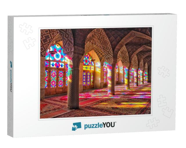 Stained Glass Window Light Nasir Al-Mulk Mosque in Shiraz... Jigsaw Puzzle