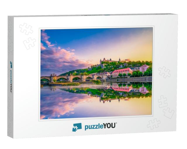 Marienberg Fortress & the Old Main Bridge Reflecting in R... Jigsaw Puzzle