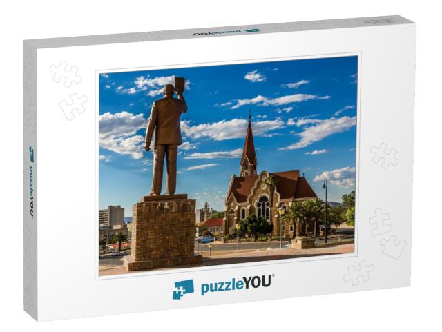 First Namibian President Monument & Luteran Christ Church... Jigsaw Puzzle