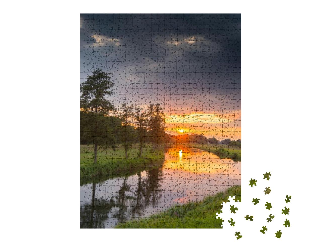 Sunset At the Spree Forest... Jigsaw Puzzle with 1000 pieces