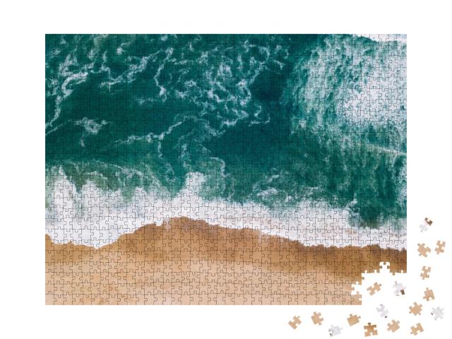 Aerial View to Beach on the Atlantic Ocean Near Seignosse... Jigsaw Puzzle with 1000 pieces