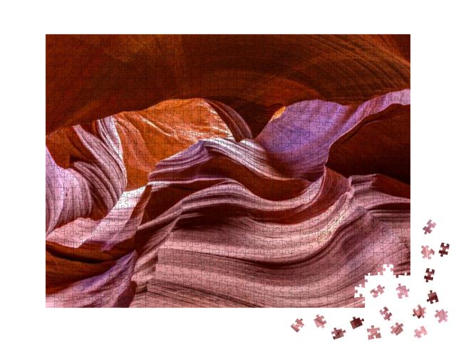 Lower Antelope Sandstone Beauty. Colorful Sandstone Forma... Jigsaw Puzzle with 1000 pieces